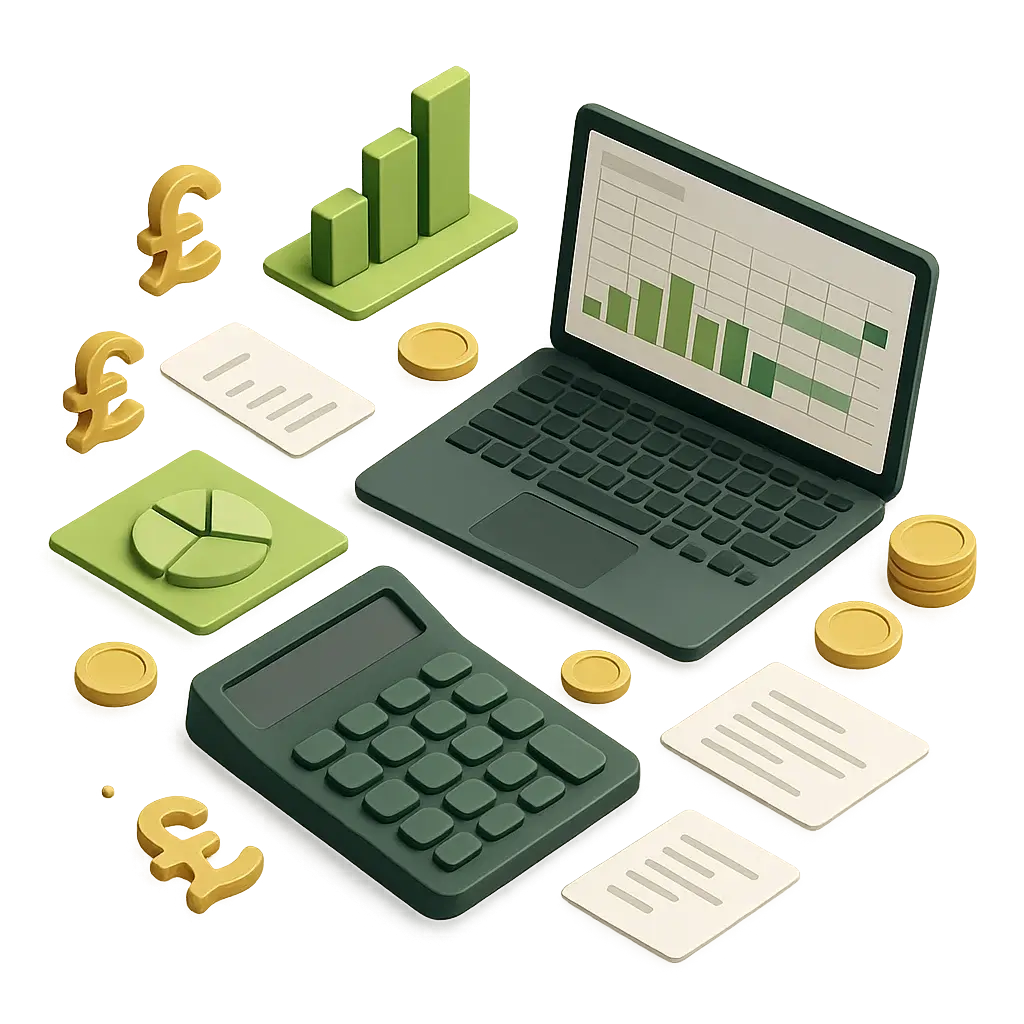 Image of accounting tools as graphics
